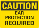 CAUTION Ear Protection Required Sign LCU3-0289-NP_10x7