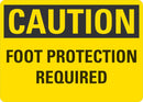 CAUTION Foot Protection Required Sign LCU3-0293-NP_10x7