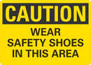 CAUTION Wear Safety Shoes In This Area Sign LCU3-0330-NP_10x7