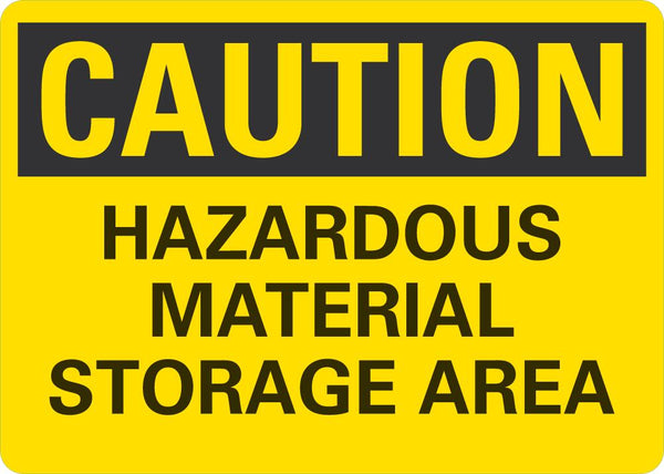 CAUTION Hazardous Material Storage Area Sign LCU3-0331-NP_10x7