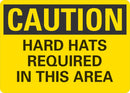 CAUTION Hard Hats Required In This Area Sign LCU3-0333-NP_10x7