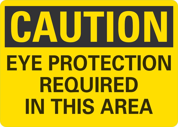 CAUTION Eye Protection Required In This Area Sign LCU3-0361-NP_10x7