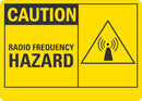 CAUTION Radio Frequency Hazard Sign LCU3-0502-RA_14x10