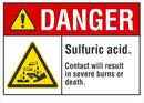 DANGER Sulfuric acid Sign LCU4-0004-NA_10X7