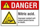 DANGER Nitric Acid Sign LCU4-0005-NA_10X7