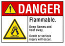 DANGER Flammable Sign LCU4-0010-NA_10X7