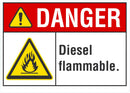 DANGER Diesel Flammable Sign LCU4-0011-NA_10X7