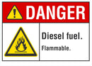DANGER Diesel Fuel Sign LCU4-0012-NA_10X7