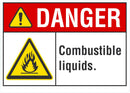 DANGER Combustible Liquids Sign LCU4-0015-NA_10X7