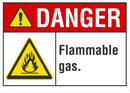DANGER Flammable Gas Sign LCU4-0016-NA_10X7
