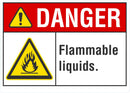 DANGER Flammable Liquids Sign LCU4-0017-NA_10X7