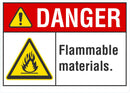 DANGER! Flammable Materials Sign LCU4-0018-NA_10X7