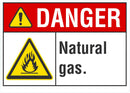 DANGER Natural Gas Sign LCU4-0019-NA_10X7