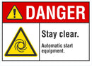 DANGER Stay Clear Sign LCU4-0022-NA_10X7