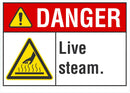 DANGER Live Steam Sign LCU4-0031-NA_10X7