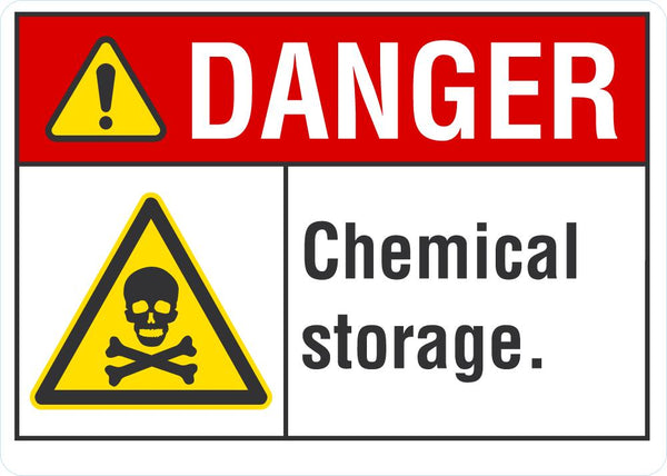 DANGER Chemical Storage Sign