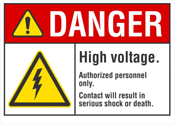 DANGER High Voltage, Authorize Personnel Only Sign