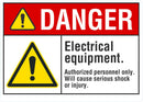 DANGER Electrical Equipment Sign LCU4-0058-NA_10X7