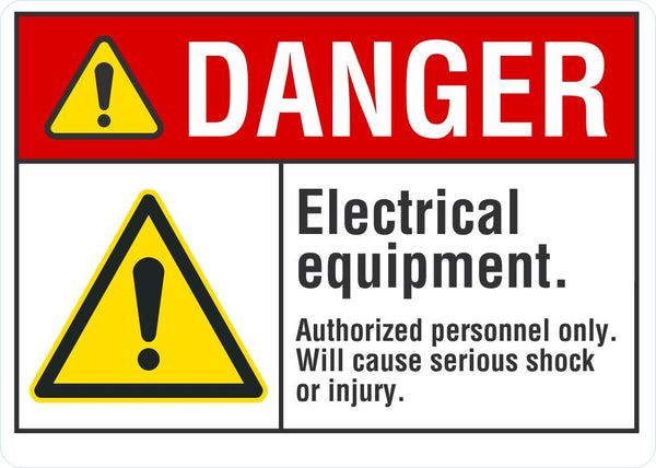 DANGER Electrical Equipment Sign
