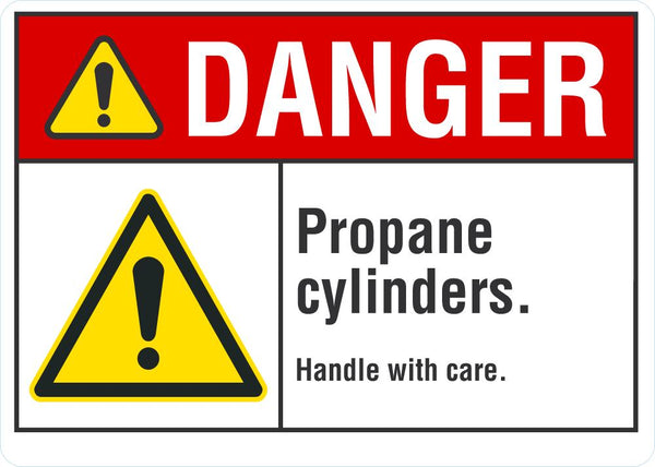 DANGER Propane Cylinders Sign