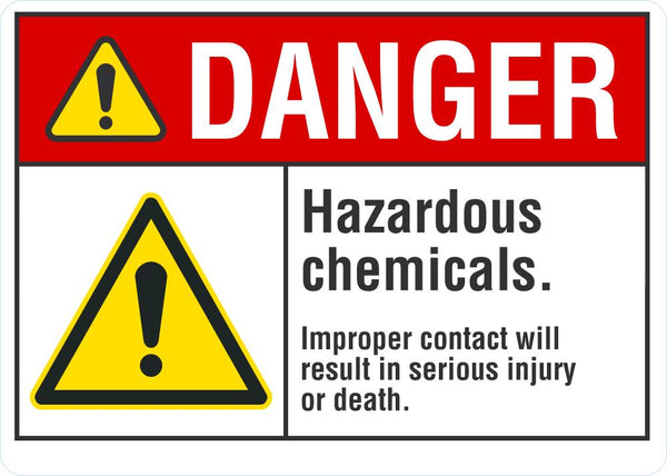 DANGER Hazardous Chemicals Sign