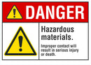 DANGER Hazardous Materials Sign LCU4-0063-NA_10X7