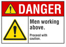 DANGER Men Working Above Sign LCU4-0065-NA_10X7