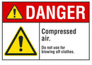 DANGER Compressed Air Sign LCU4-0070-NA_10X7