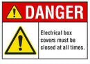 DANGER Electrical Box Must Be Closed At All Times Sign LCU4-0071-NA_10X7