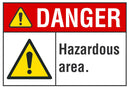DANGER Hazardous Area Sign LCU4-0073-NA_10X7
