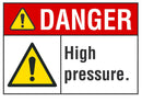 DANGER High Pressure Sign LCU4-0075-NA_10X7