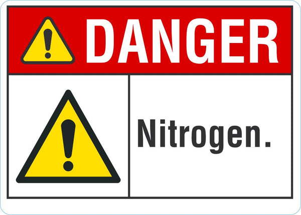 DANGER Nitrogen Sign