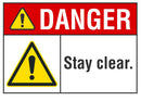 DANGER Stay Clear Sign LCU4-0080-NA_10X7