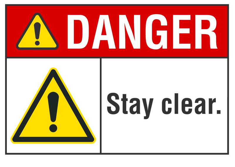 DANGER Stay Clear Sign LCU4-0080-NA_10X7