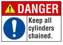 DANGER Keep All Cylinders Chained Sign LCU4-0084-NA_10X7