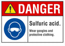 DANGER Sulfuric Acid Sign LCU4-0089-NA_10X7