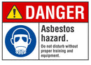 DANGER Asbestos Hazard Sign LCU4-0101-NA_10X7