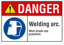 DANGER Welding Arc Sign LCU4-0103-NA_10X7