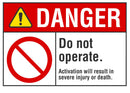 DANGER Do Not Operate Sign LCU4-0107-NA_10X7