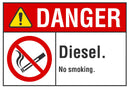 DANGER Diesel, No Smoking Sign LCU4-0127-NA_10X7