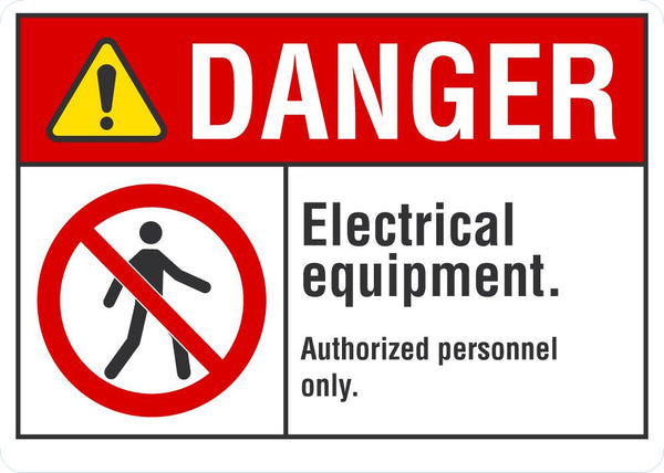 DANGER Electrical Equipment Sign