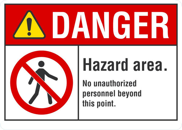 DANGER Hazard Area Sign LCU4-0141-NA_14X10