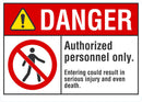 DANGER Authorized Personnel Only Sign LCU4-0144-NA_10X7