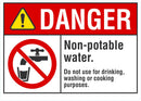 DANGER Non-Potable Water Sign LCU4-0146-NA_10X7