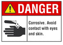 DANGER Corrosive, Avoid Contact Sign LCU4-0151-RA_14X10