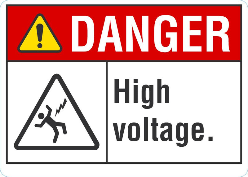 DANGER High Voltage Sign LCU4-0156-NA_10X7