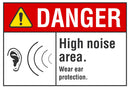 DANGER High Noise Area Sign LCU4-0159-NA_10X7