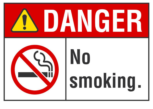 DANGER No Smoking Sign LCU4-0170-RA_10x7