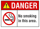DANGER No Smoking In This Area Sign LCU4-0171-RA_10x7