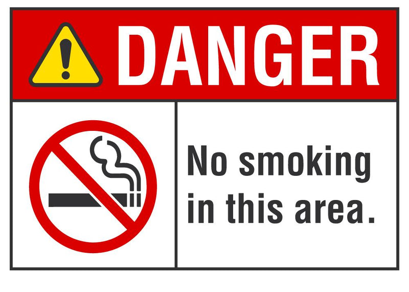 DANGER No Smoking In This Area Sign LCU4-0171-RA_10x7